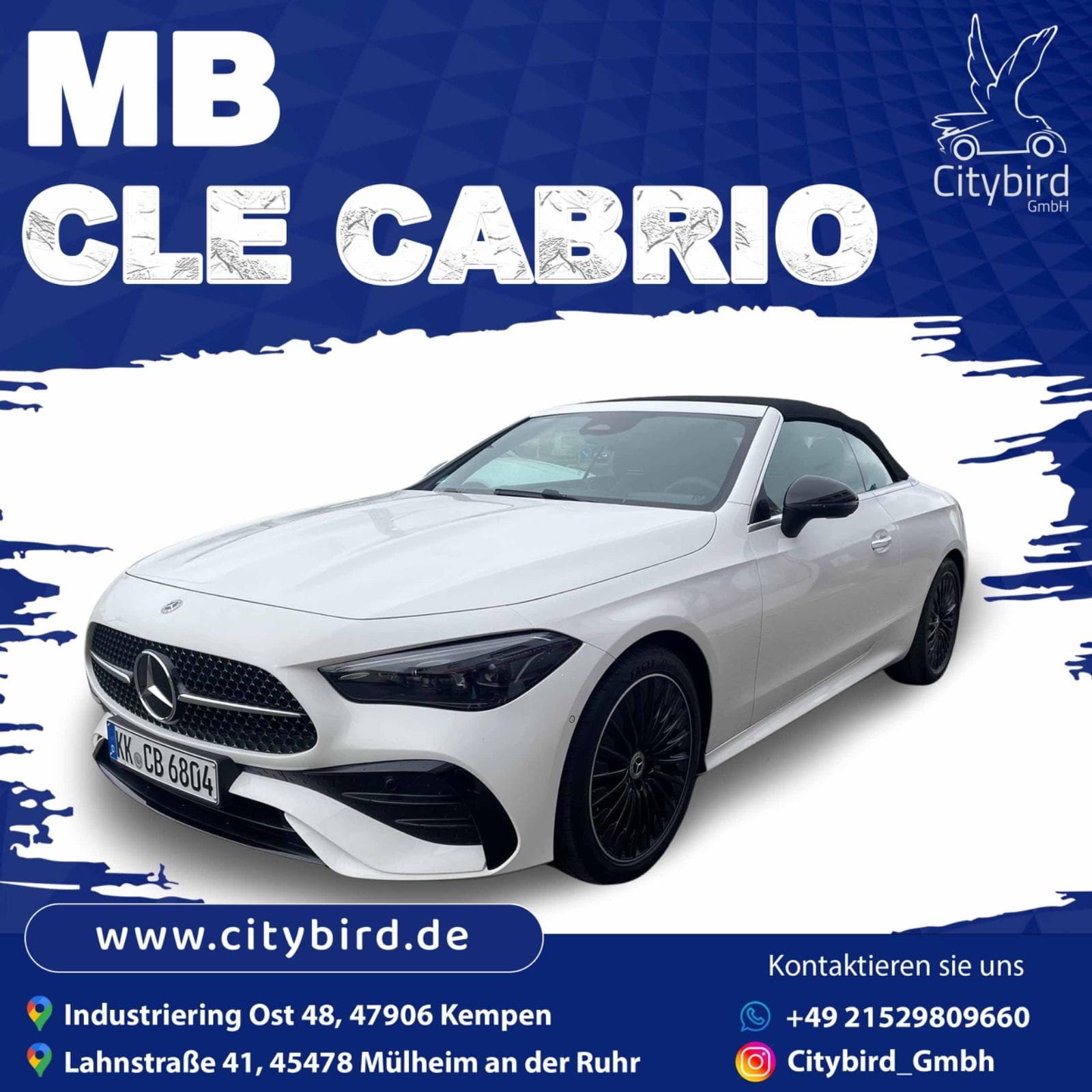 *Langzeitmiete Auto Abo Aktion* Mercedes-Benz CLE 200 Cabriolet ab 1 Monat