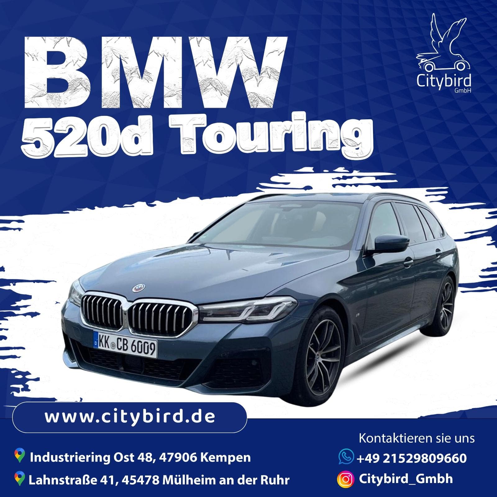 Langzeitmiete Auto Abo Aktion* BMW 520 xDrive Touring Kombi ab 1 Monat