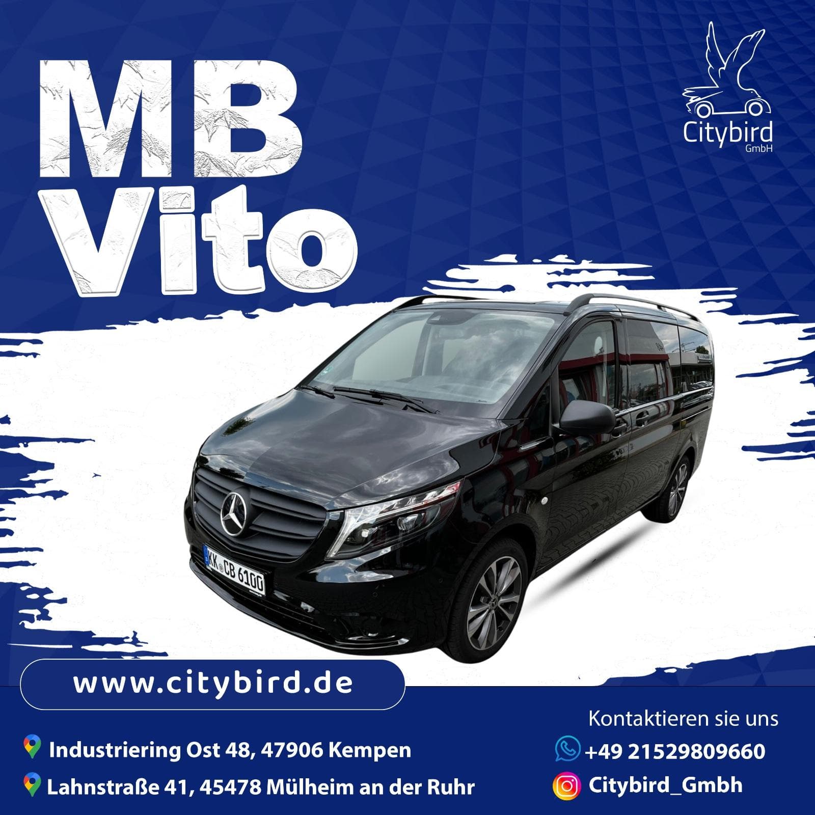 8 Sitzer mieten Mercedes-Benz Vito Tourer Kleinbus Mietwagen