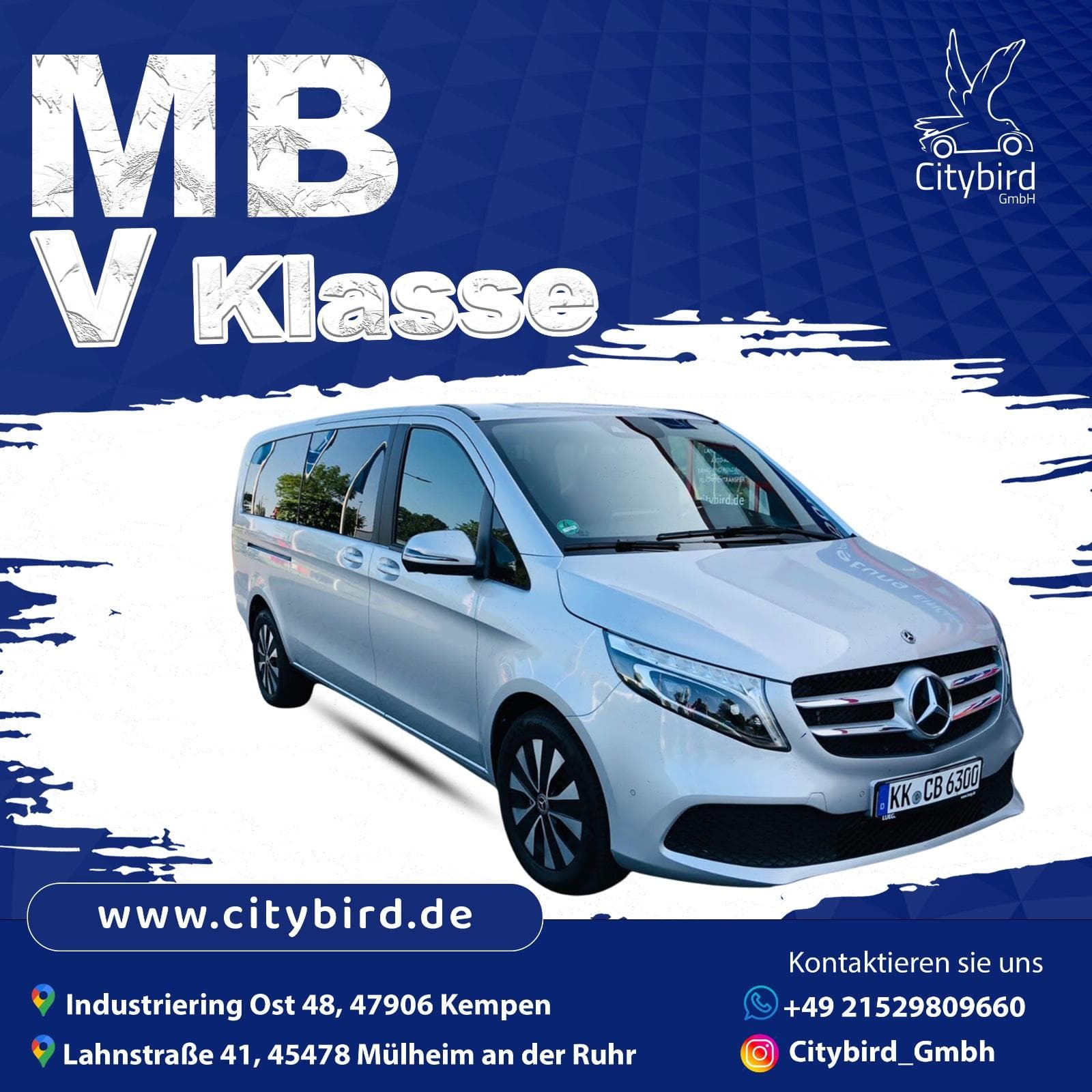 Auto mieten Kleinbus Mercedes-Benz V-Klasse 250 d/ Mietwagen