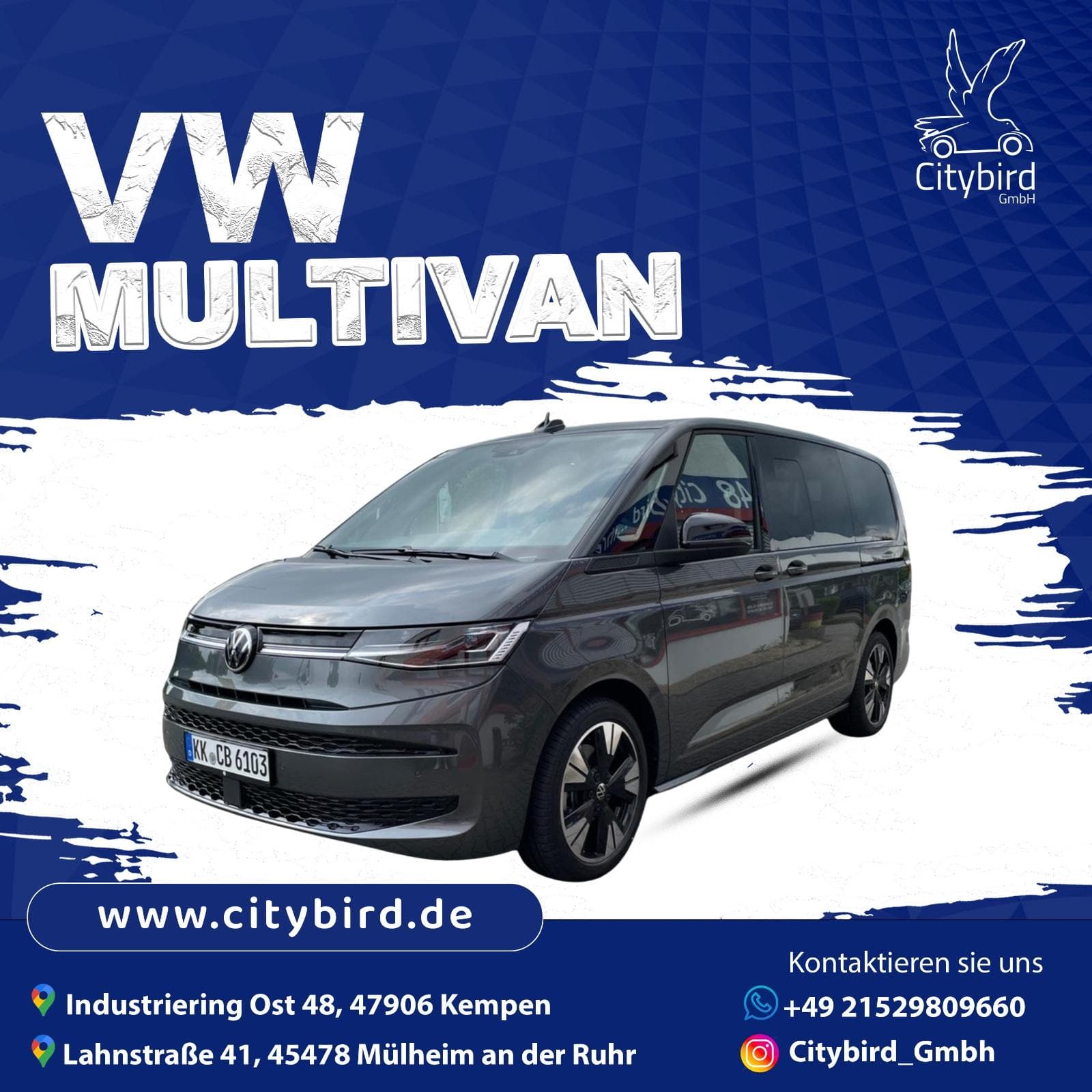 7 Sitzer mieten VW Multivan T7,Edition 2,0 l TDI Mietwagen