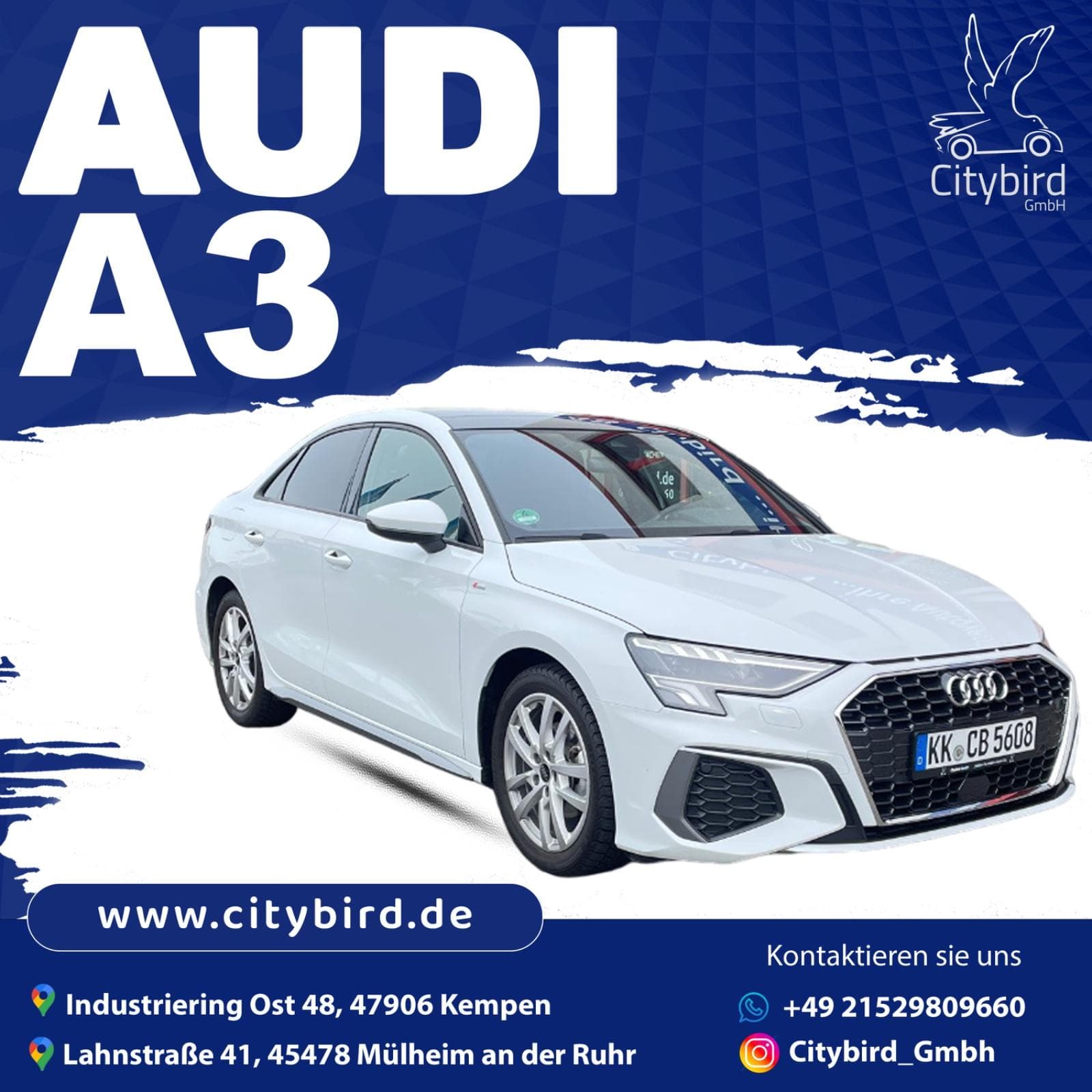 *Langzeitmiete Auto Abo Aktion* Audi A3 Limousine 35 TDI S Tronic ab 1 Monat
