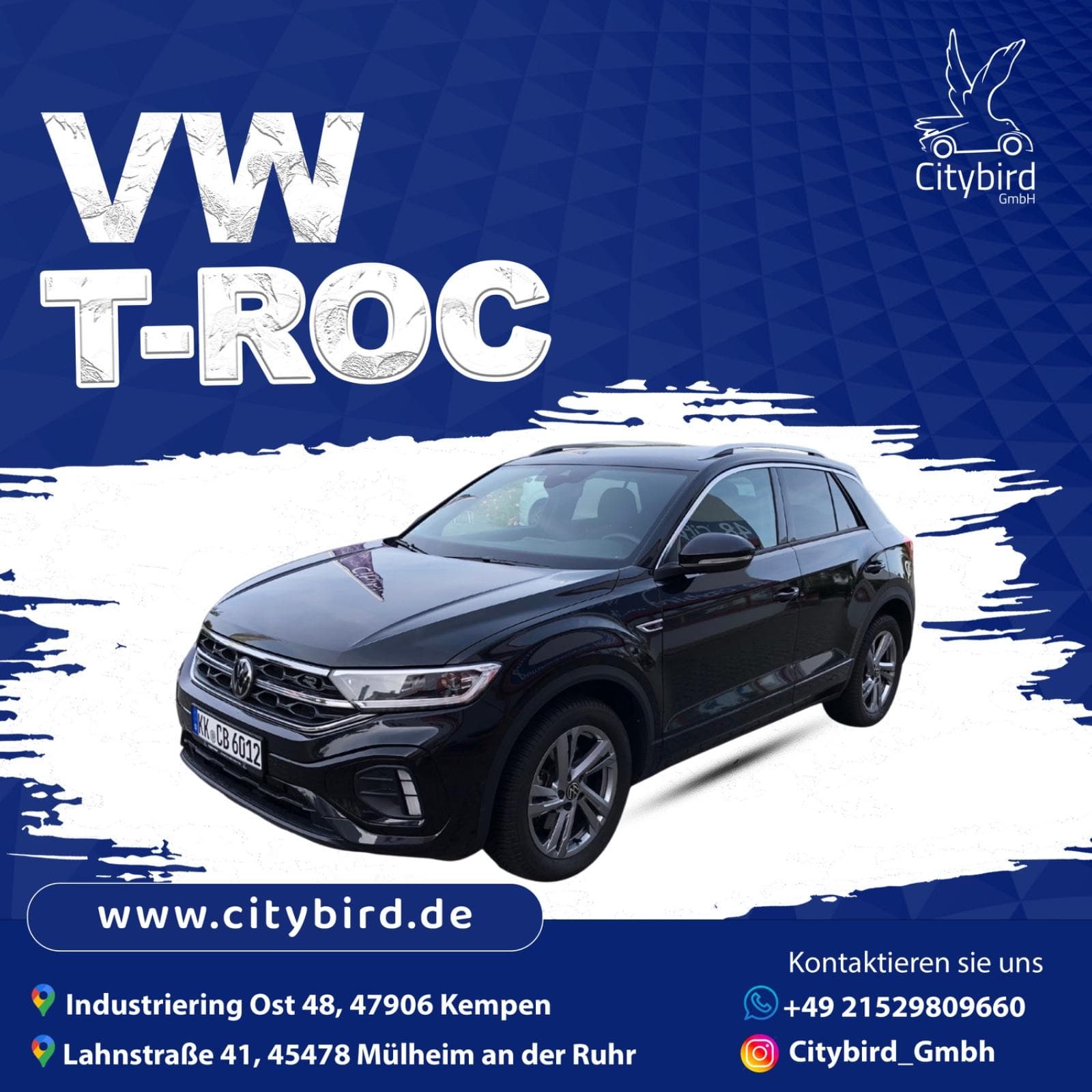 Auto mieten * VW T-ROC R-LINE * Mietwagen
