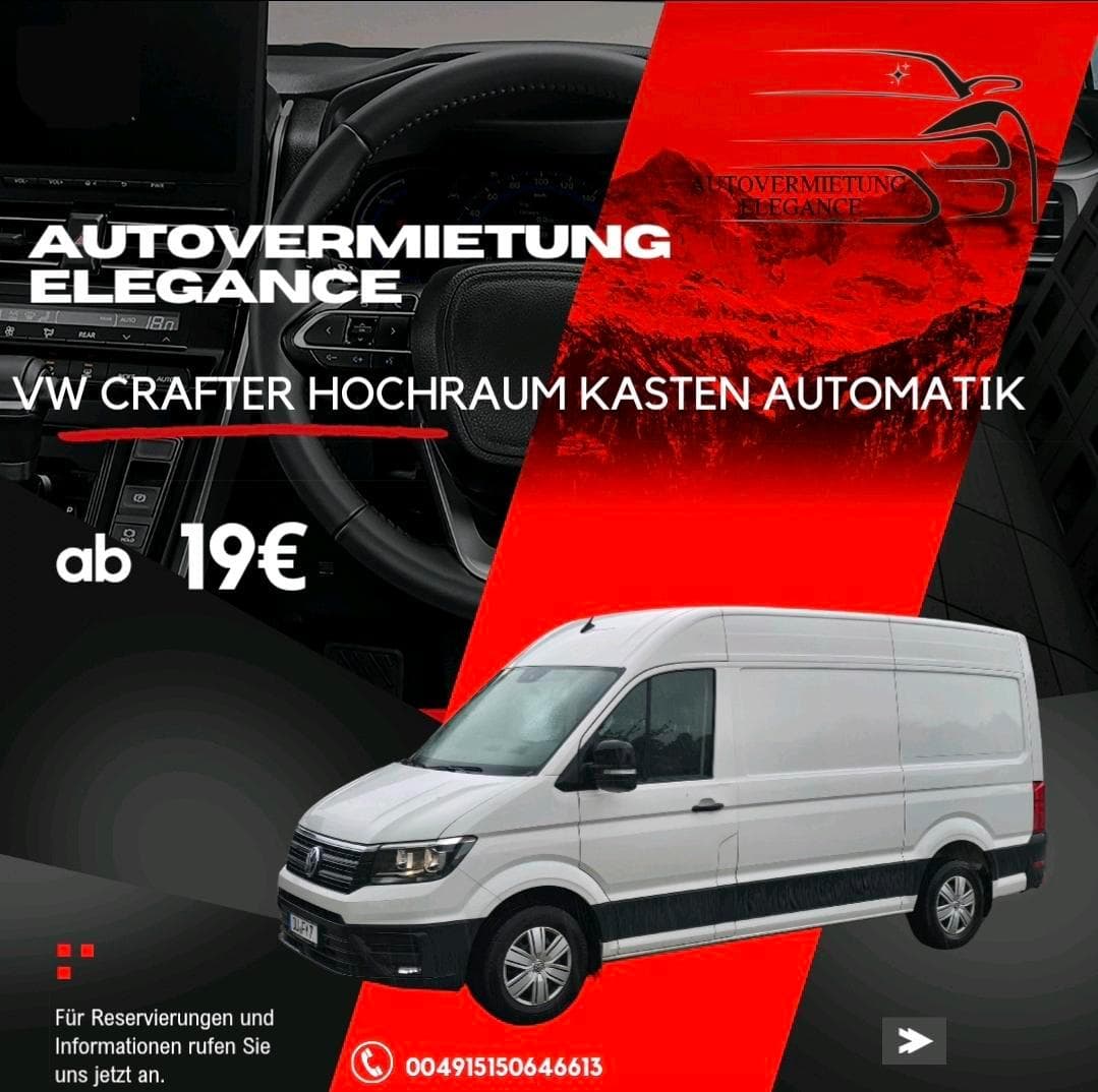 Autovermietung / / VW Crafter 35 Hochraum Kasten