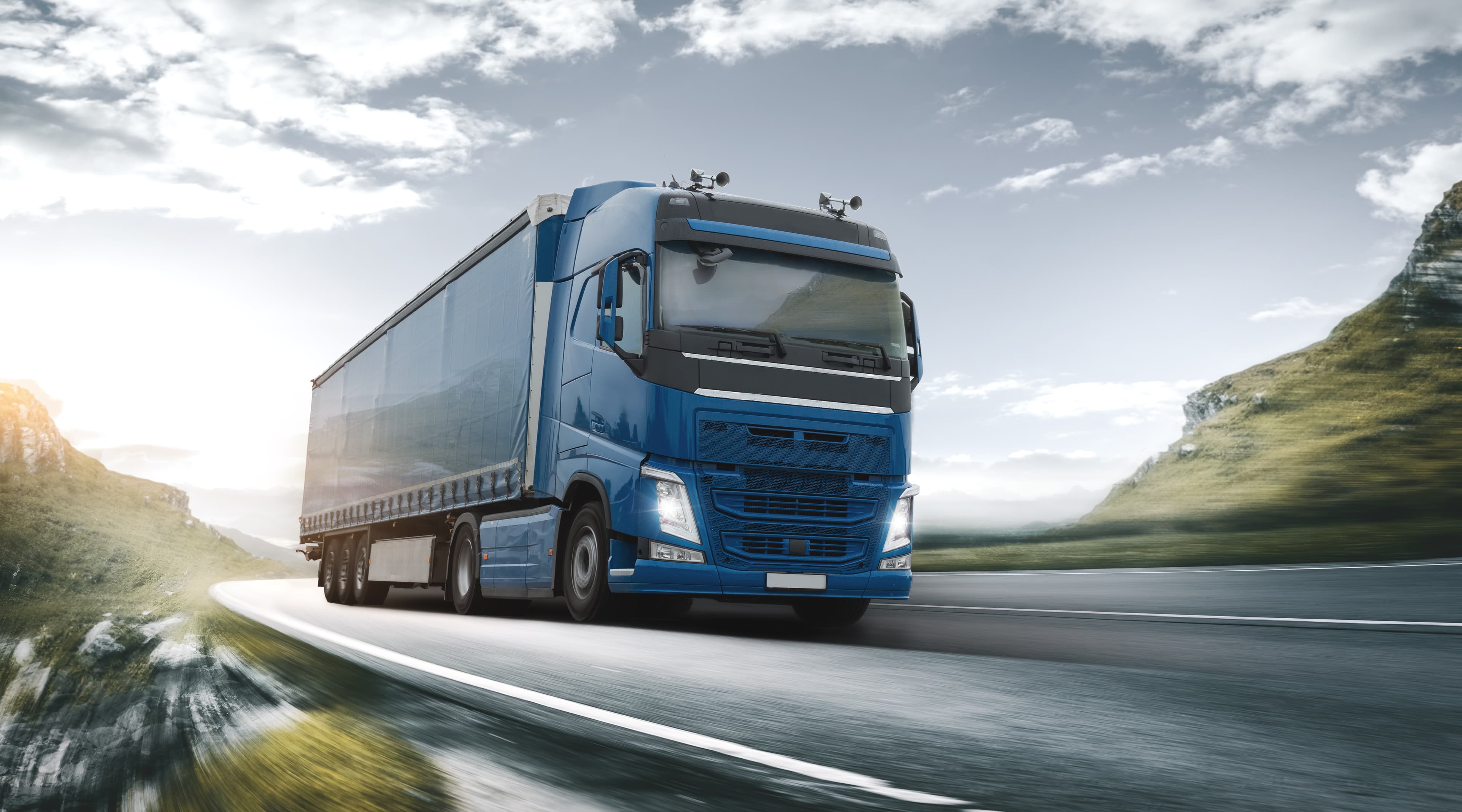 LKW mit Kofferaufbau, Logistikeinsatz