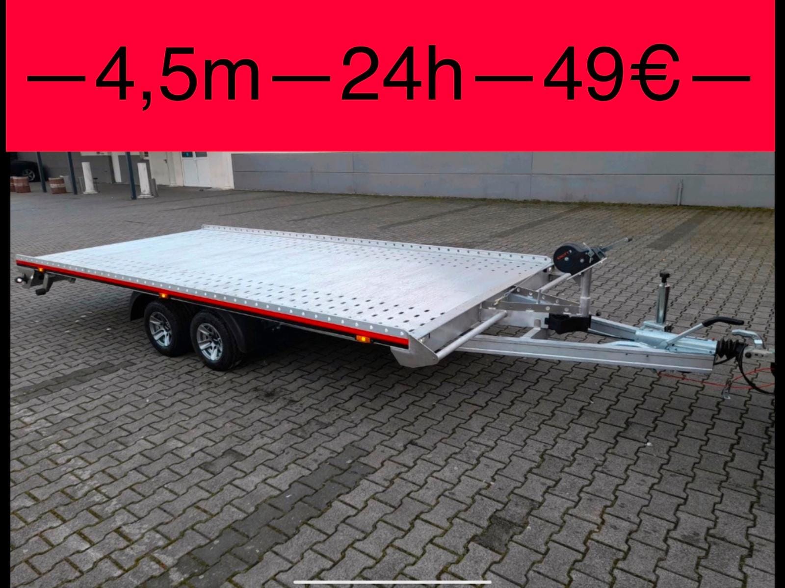 Autoanhänger , Anhänger , PKW , mieten ab 4,5m , 6,00m , 8,00m