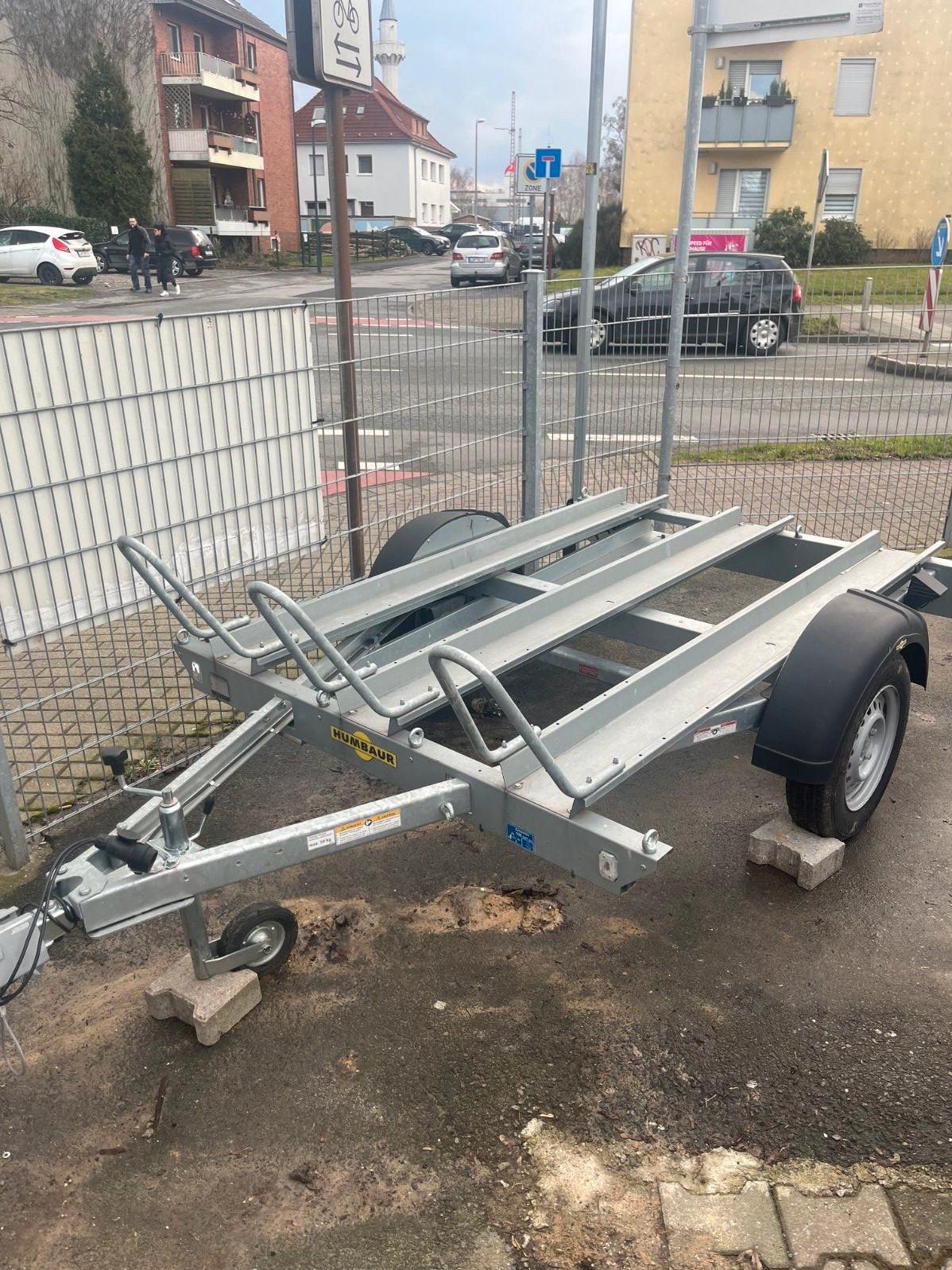 3 er Motorrad Anhänger, 750Kg Motorradanhänger, Motorradtransporter 100Kmh Bild 2