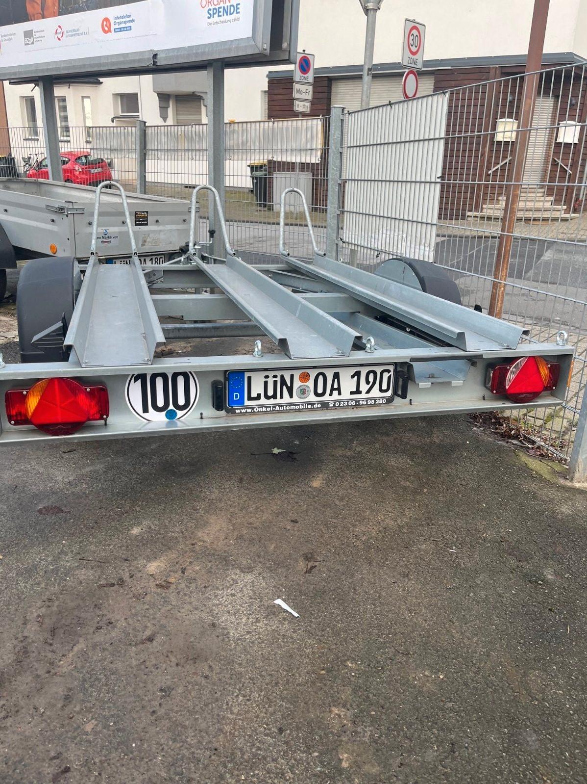 3 er Motorrad Anhänger, 750Kg Motorradanhänger, Motorradtransporter 100Kmh Bild 5