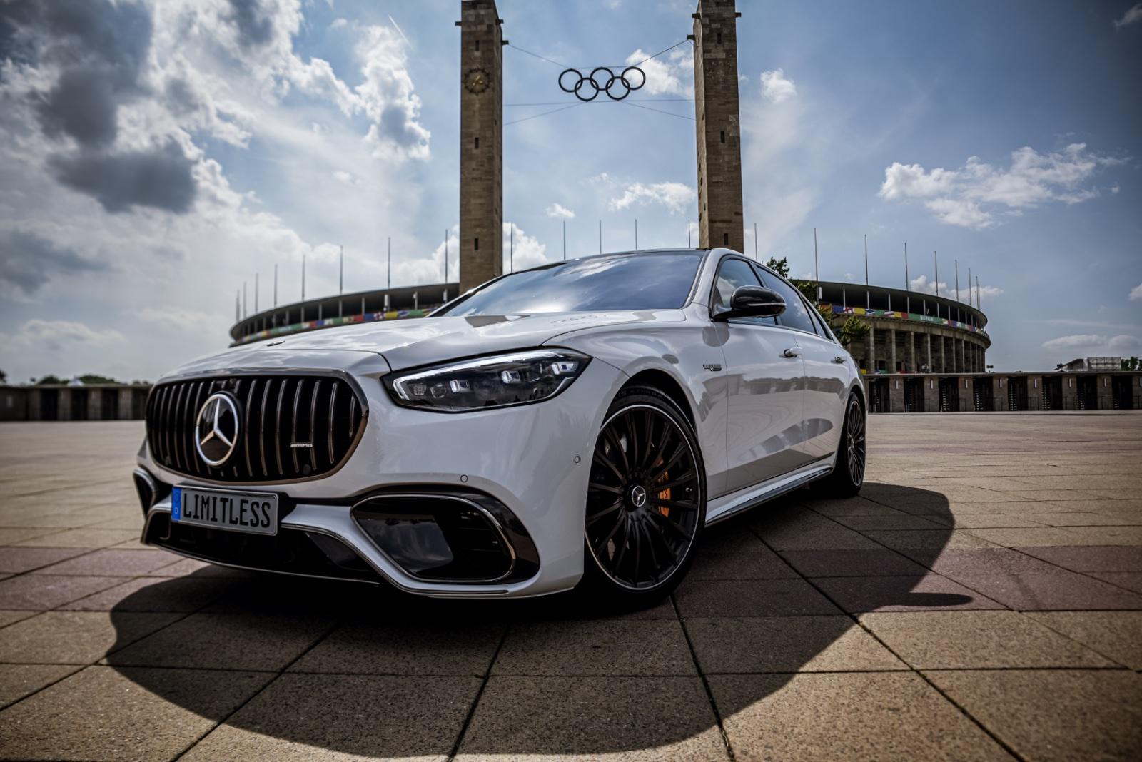 Mercedes-Benz S63 AMG E-Performance 2024 lang weiß 802 PS Sportwagen S Klasse Hochzeitsauto Limousine mieten Bild 2