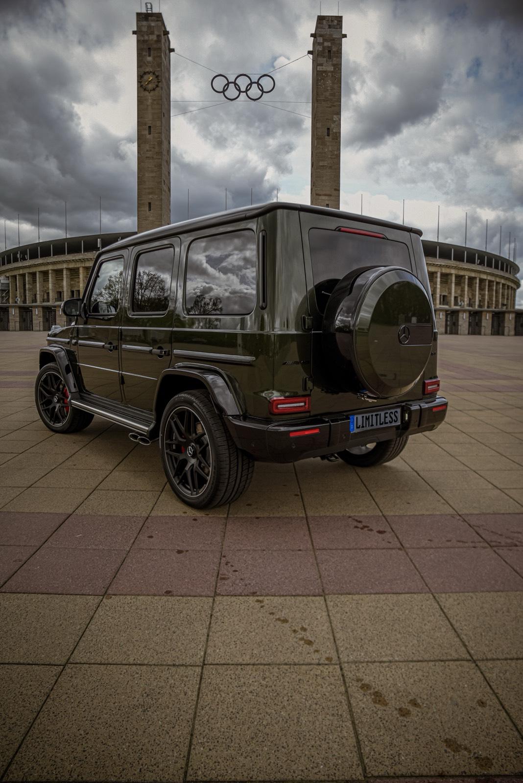 Mercedes-Benz G63 AMG Olivgrün 2024 mieten SUV G-Klasse G 63 Hochzeitsauto Sportwagen Bild 4