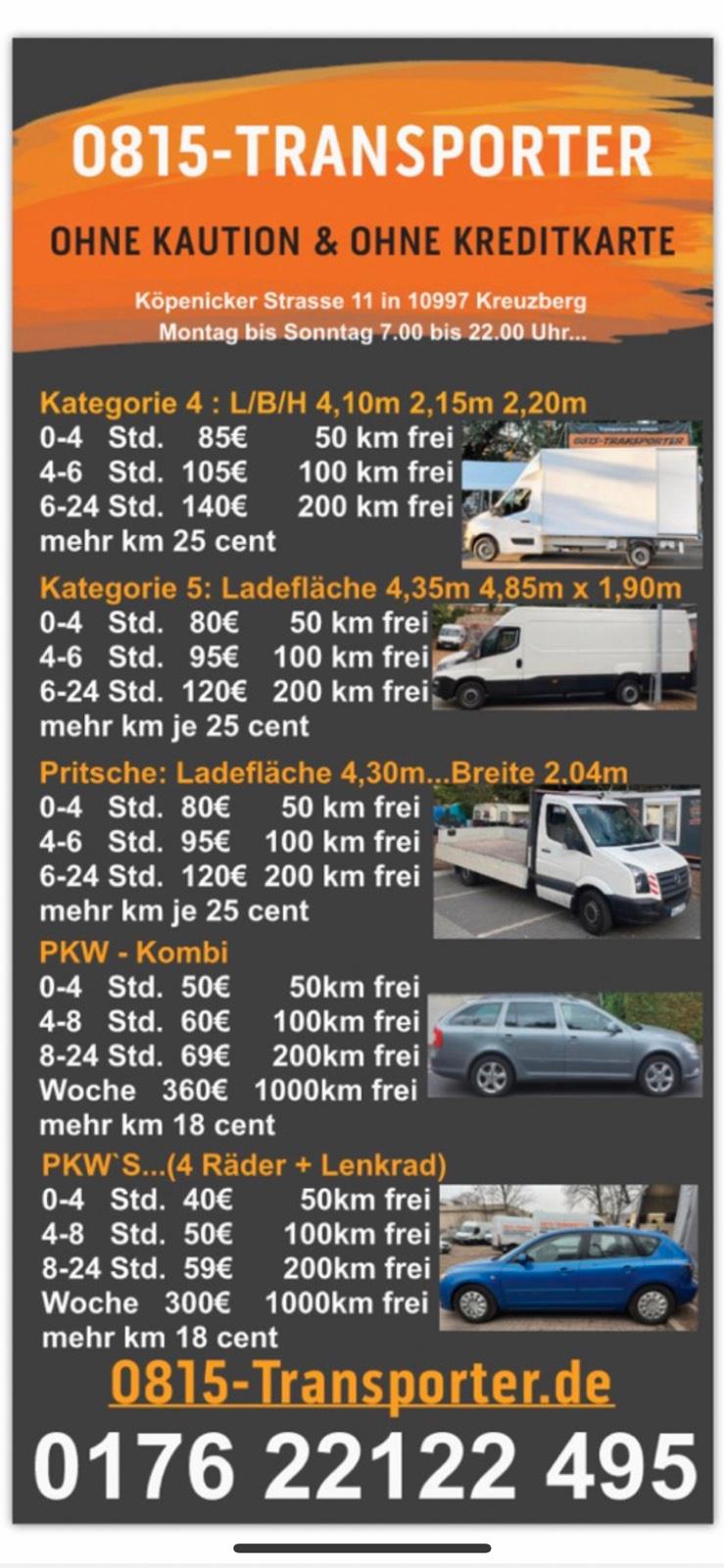 Rent a Van✅ 100€ für 24 Stunden✅ 200km frei ☀️keine Kaution✅ Bild 3