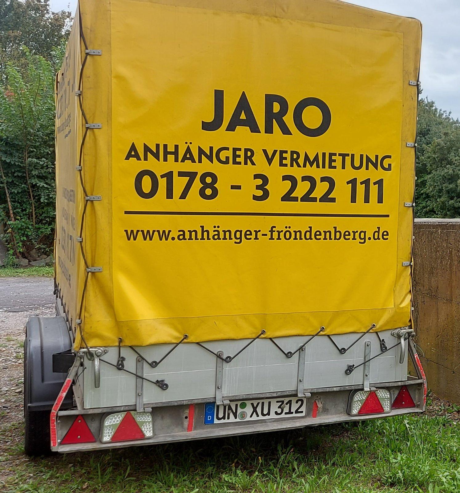 Anhänger mit Plane 2000 kg zu mieten, leihen, Umzug