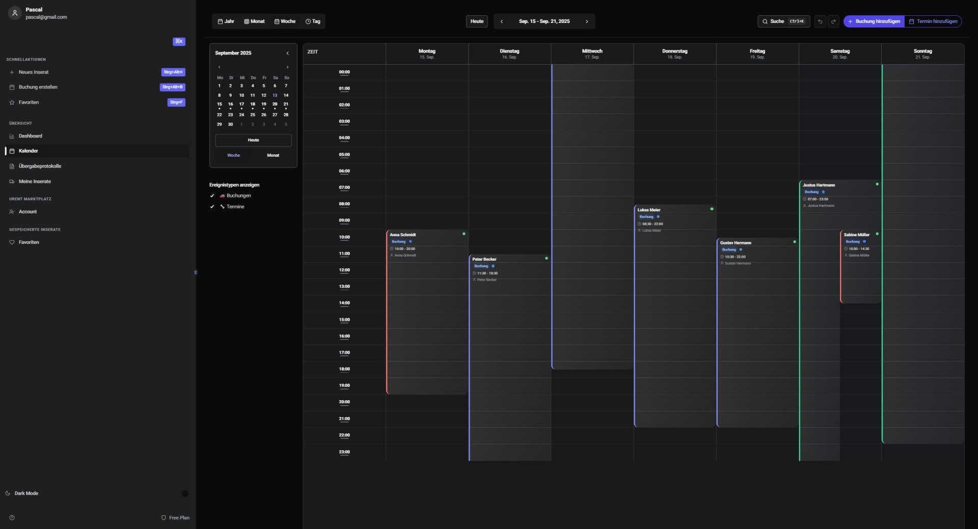 uRent Dashboard Preview