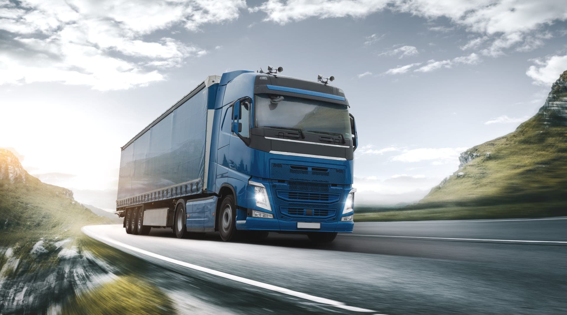 LKW mit Kofferaufbau, Logistikeinsatz