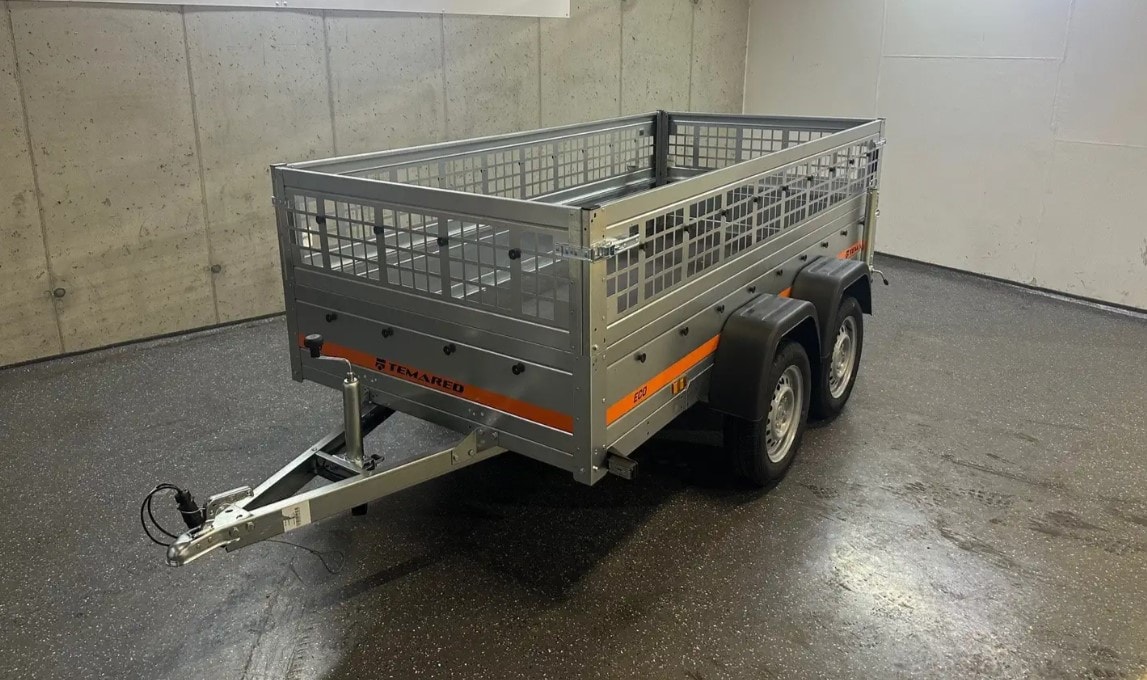 2-Achs Anhänger mieten Temared 750kg mit Gitterbox