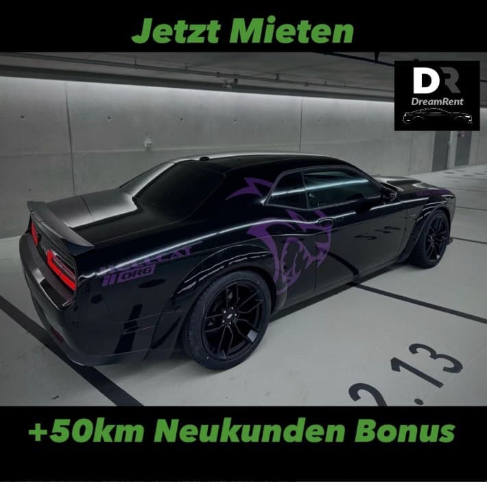 ✅ Jetzt Mieten ✅ Dodge Challenger Hellcat Redeye Widebody… mieten in Düsseldorf ab 99€/Tag