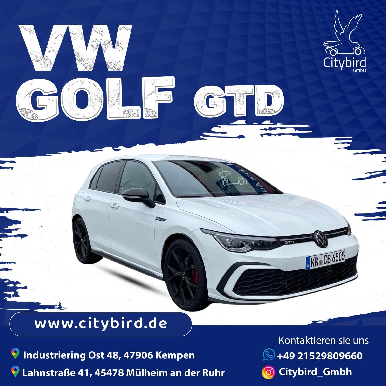 VW Golf GTD 2,0 l TDI mieten in Kempen ab 89€/Tag