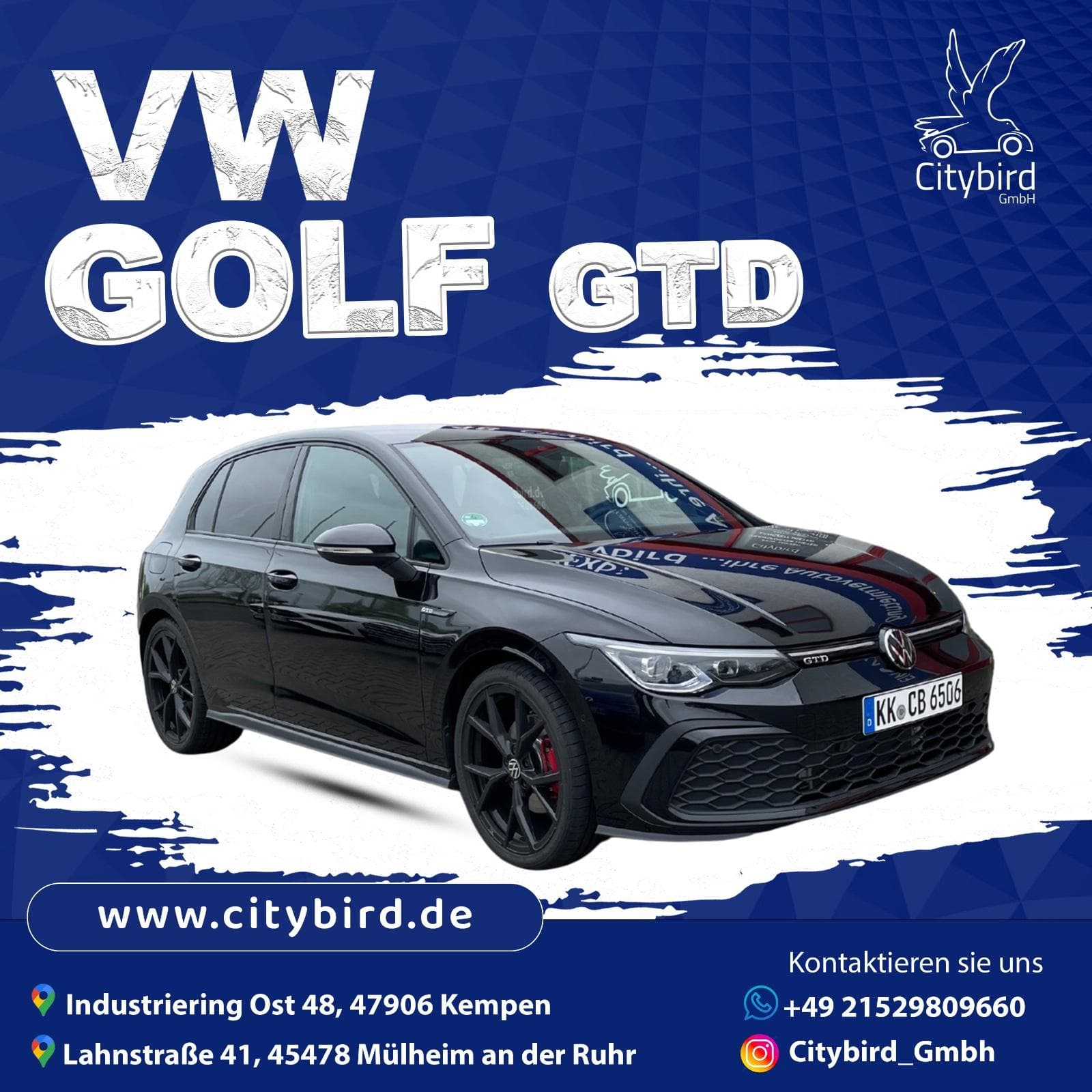 VW Golf GTD 2,0 l TDI mieten in Mülheim an der Ruhr ab 89€/Tag