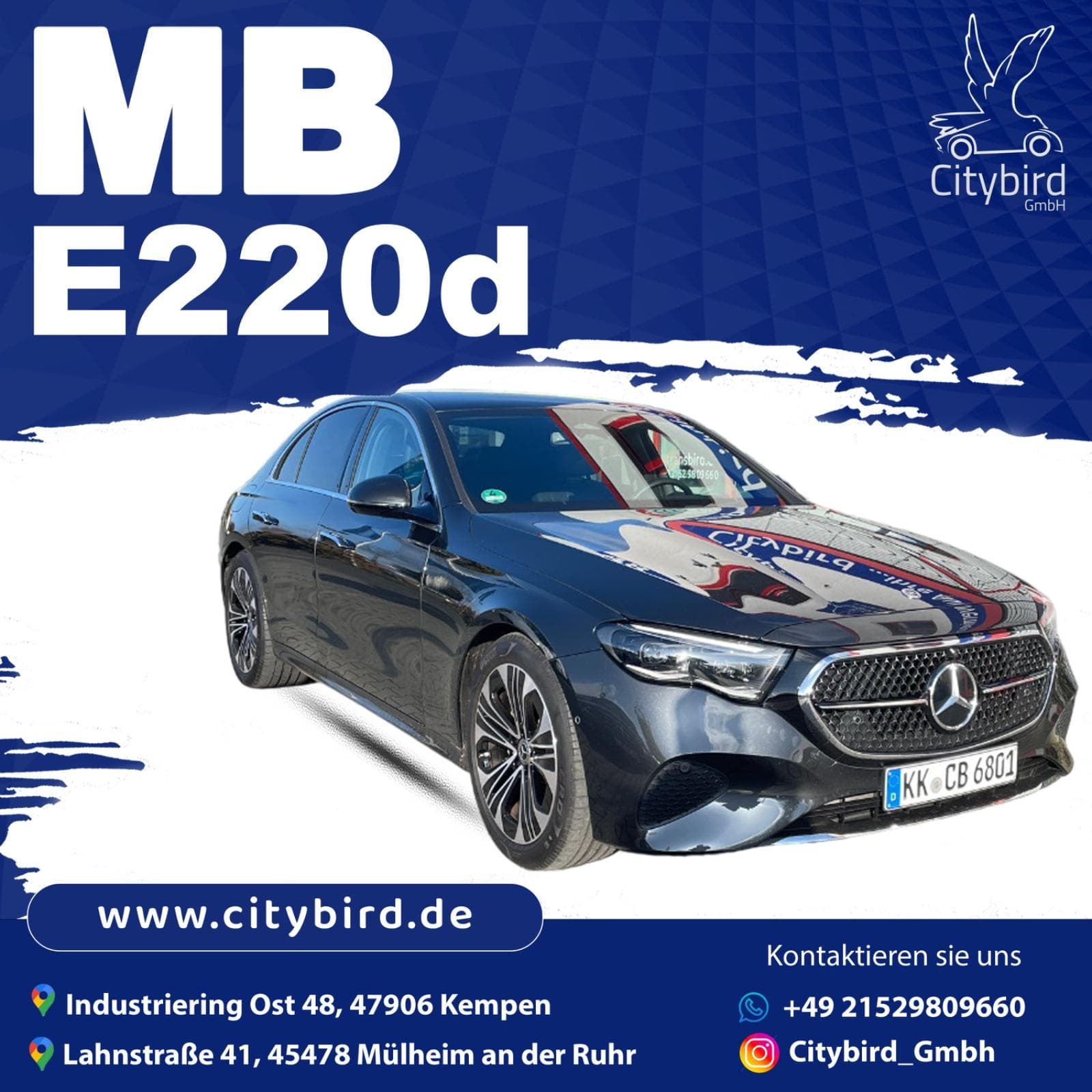 Mercedes-Benz E 220 d Limousine mieten in Kempen ab 99€/Tag