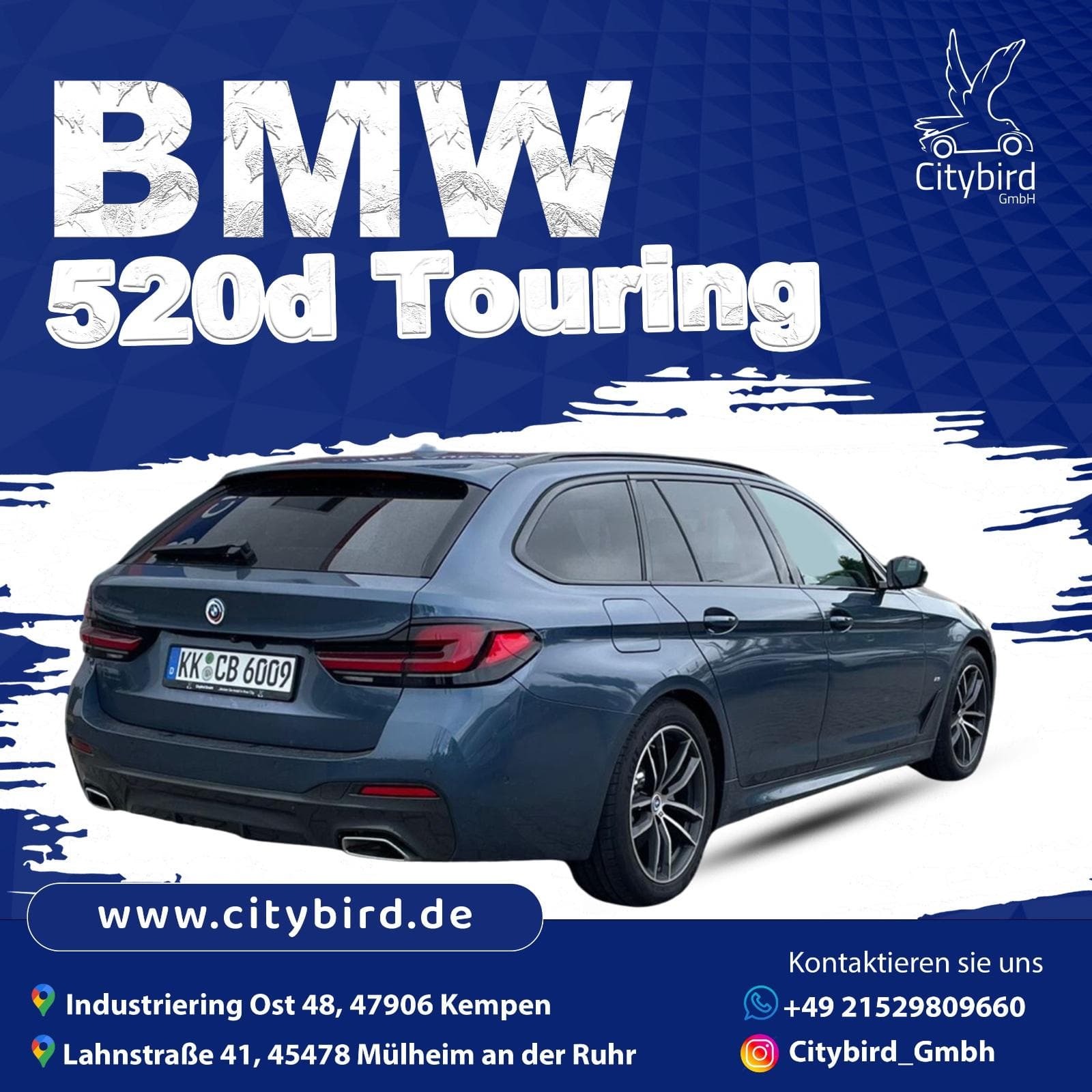 BMW 520 xDrive Touring Kombi mieten in Kempen ab 82€/Tag