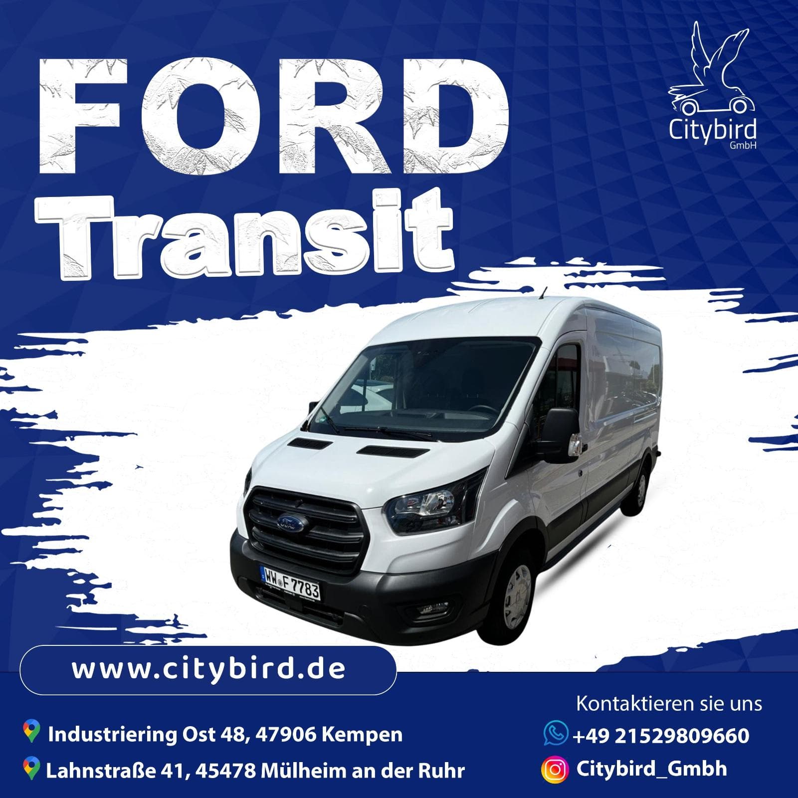 Ford Transit Kastenwagen Autovermietung mieten in Kempen ab 99€/Tag