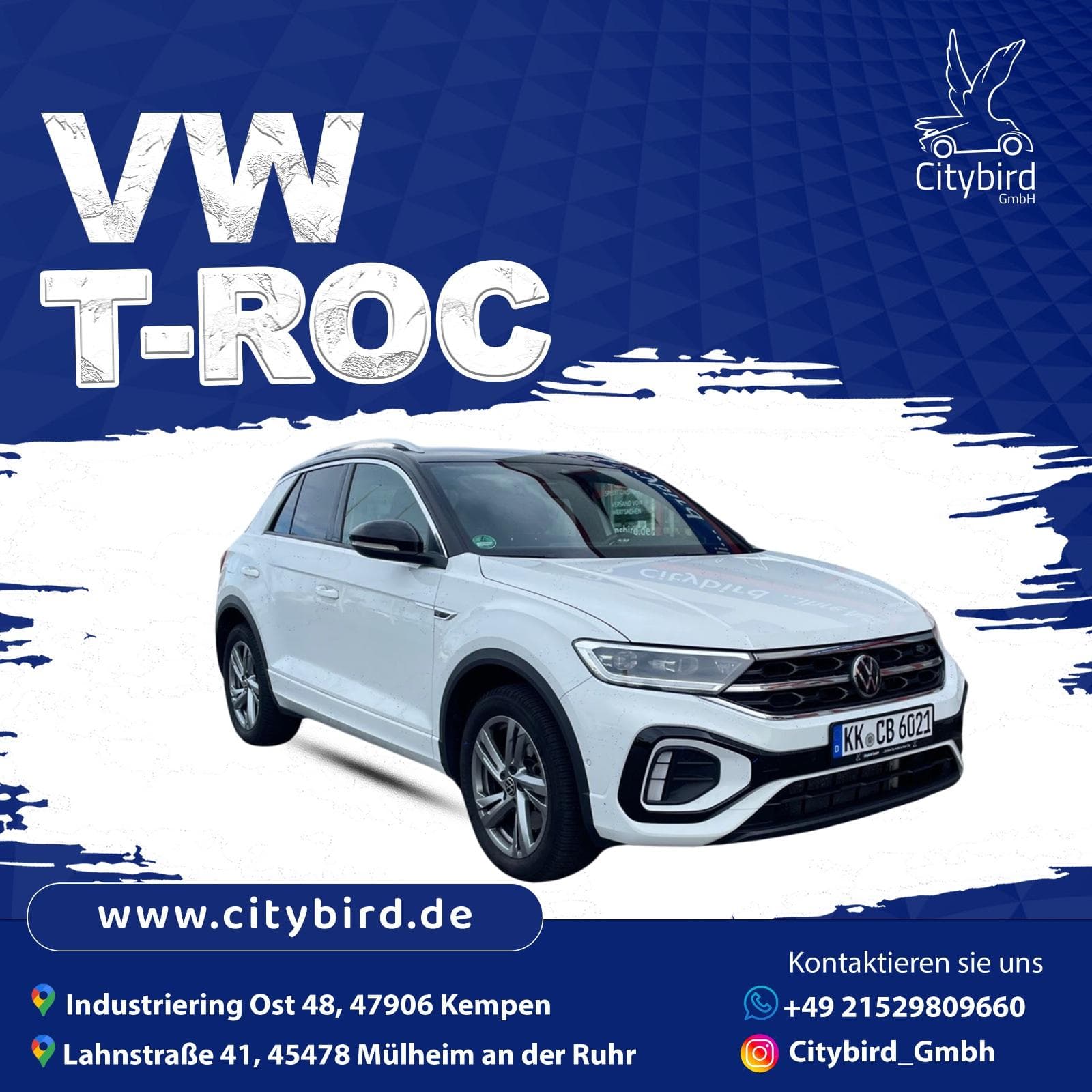 *Langzeitmiete Auto Abo Aktion* VW T-ROC R-LINE ab 1 Monat mieten in Kempen ab 890€/Tag