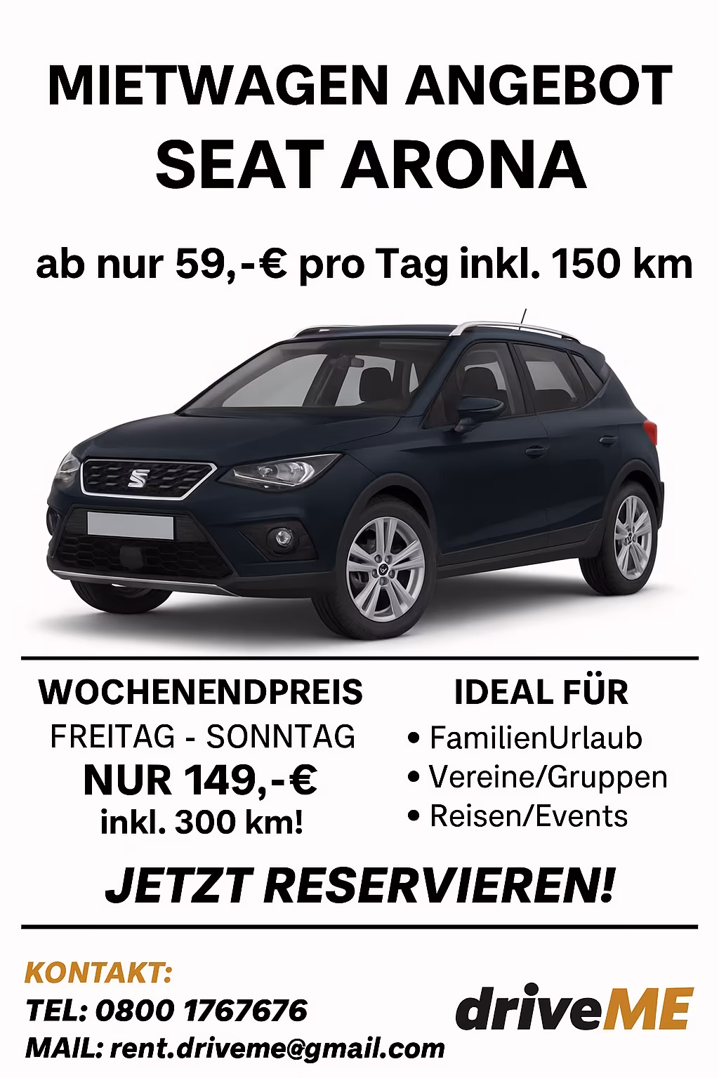 SEAT ARONA MIETWAGEN ❗️ in Bielefeld