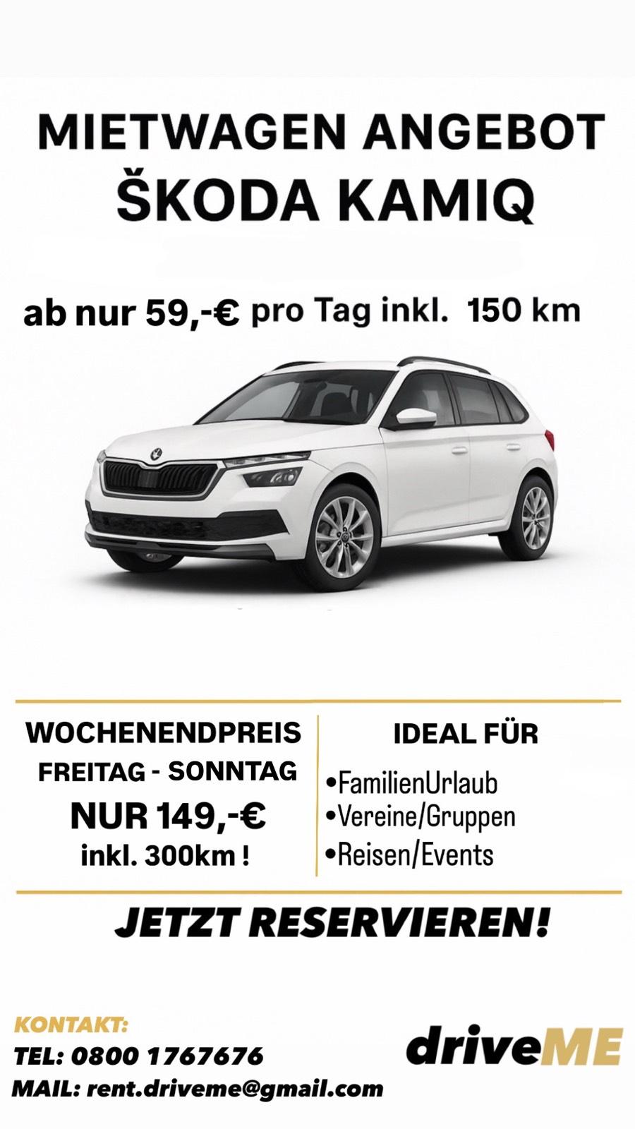 ŠKODA KAMIQ MIETWAGEN AUTOMATIK❗️ in Bielefeld